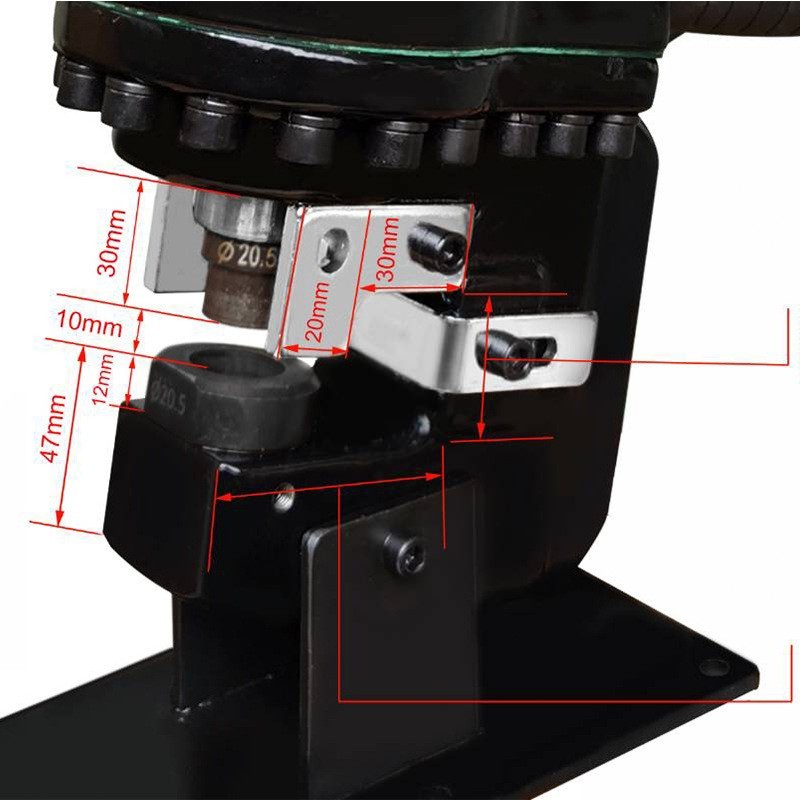手提便携式液压冲孔机SPM-20角钢圆管槽钢不锈钢板插电冲孔打孔机图2