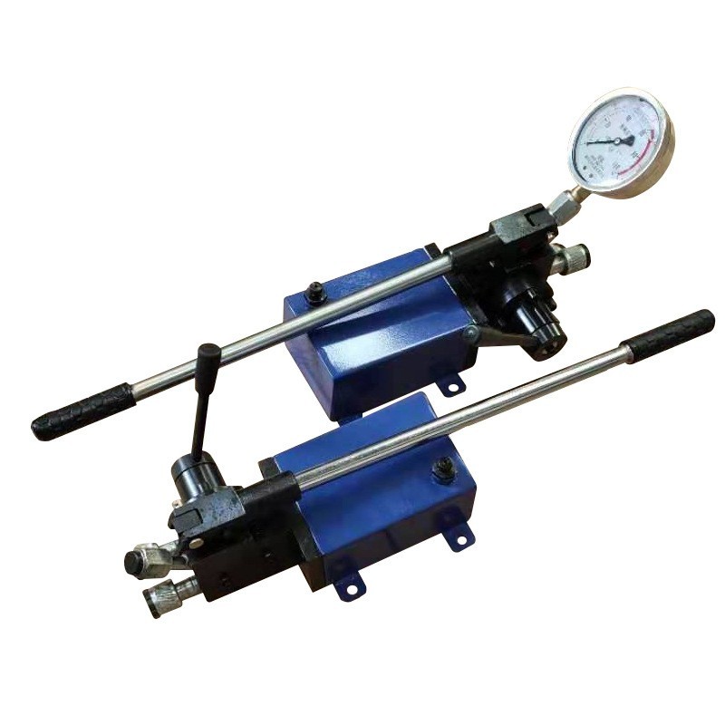 加工定制单双作用手动液压泵便携式液压油泵超高压液压泵站图2
