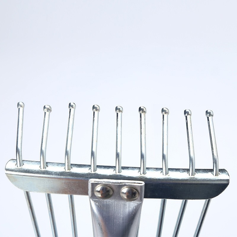 新款日式不锈钢伸缩落叶耙 园林草耙 耙齿带圆珠落叶耙图4