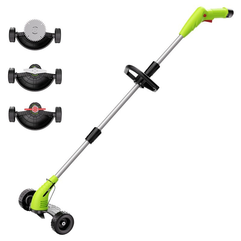 12V锂电割草机动充电除草机多功能家用小型手持修剪打图2