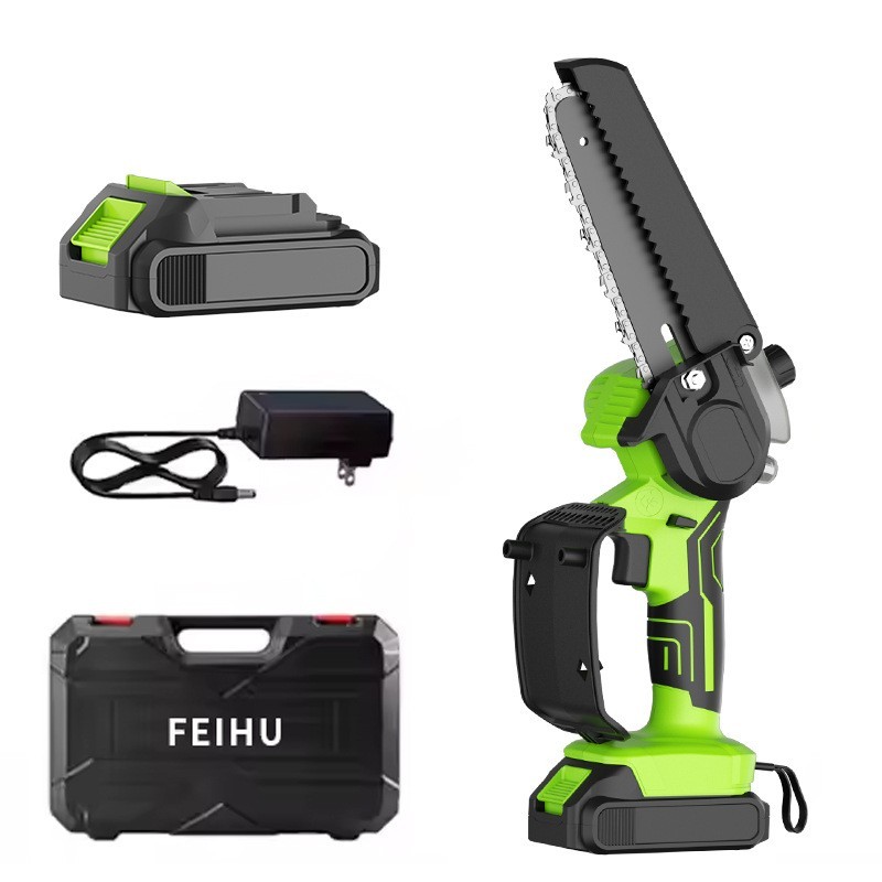 出口品质21V充电式6寸锂电锯无刷家用电链锯大功率木工伐木锯图2