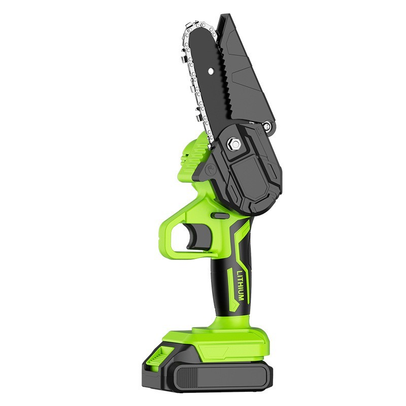 厂家21V手持电锯批发4寸迷你充电式锂电池木工家用园艺电链锯图4