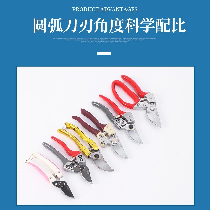 高碳钢园艺剪刀修枝剪花卉园艺剪全套修枝工具加厚高碳钢苗木图3