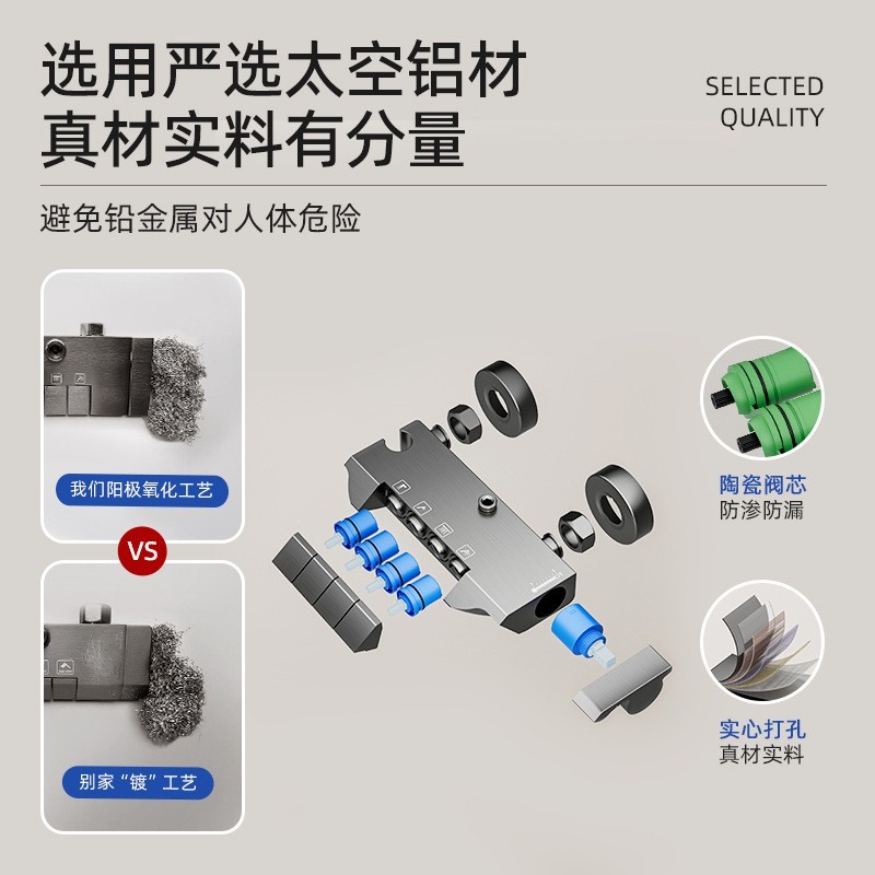 钢琴键花洒套装图2