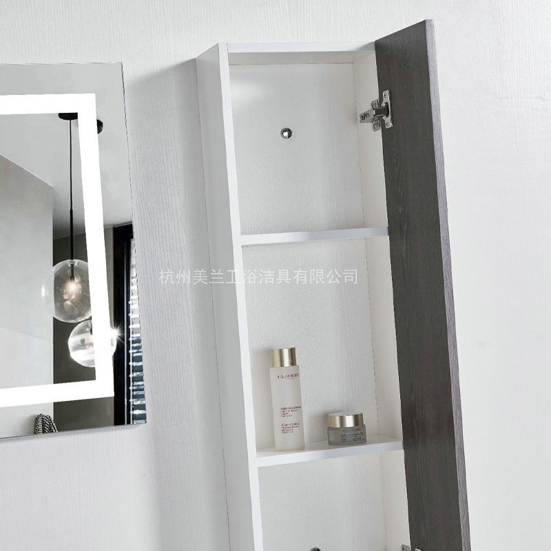 欧式陶瓷盆带LED镜子卫浴柜卫生间多层板实木浴室柜图2