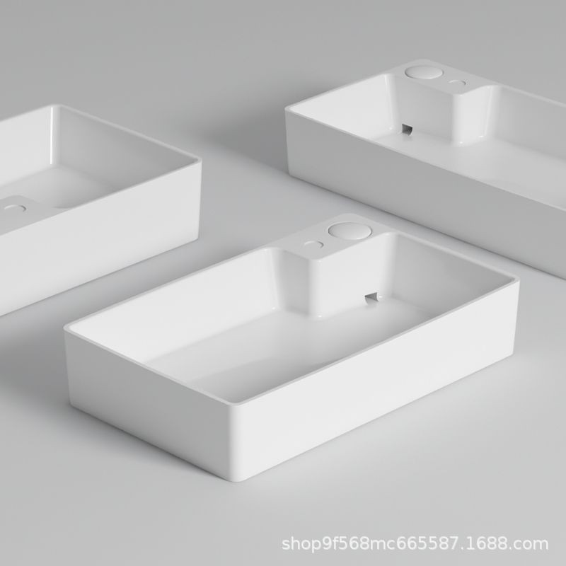 台控台上盆隐藏式侧后下水阳台洗手盆洗衣机洗手池陶瓷家用洗脸盆图4