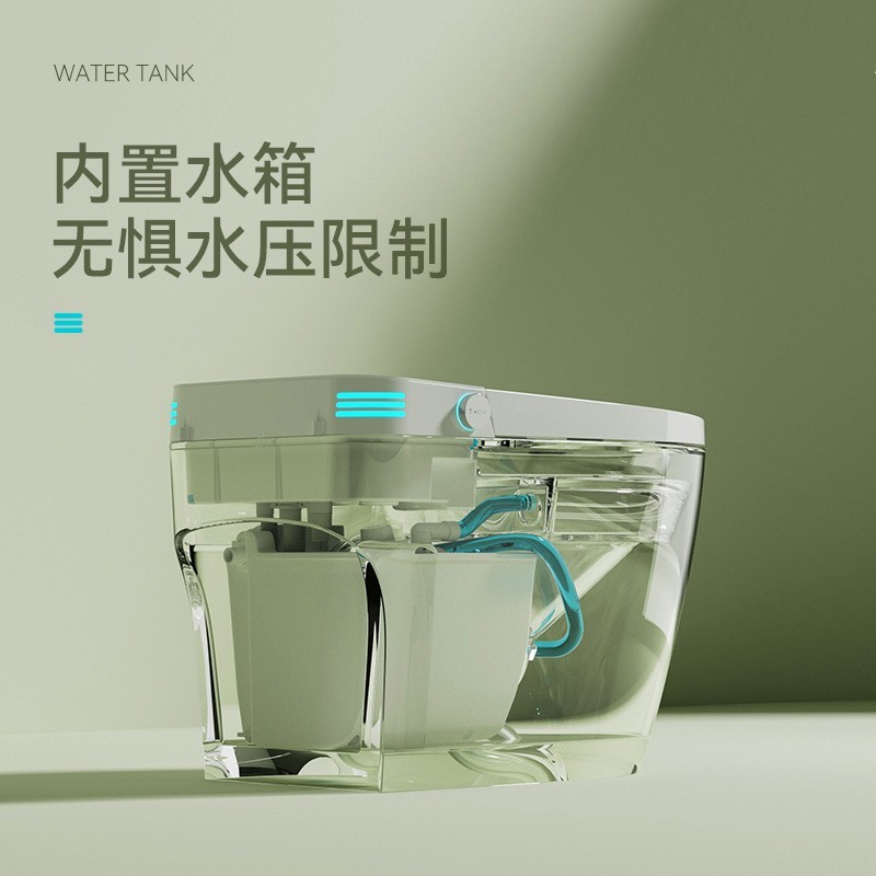 智能自动马桶遥控泡沫盾防溅冲洗高温陶瓷坐便带水箱无水压限制图2