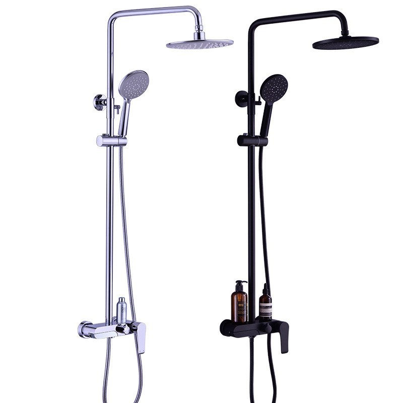 淋浴花洒套装家用全铜卫生间酒店浴室淋浴器全套喷头混水阀厂恒温图5