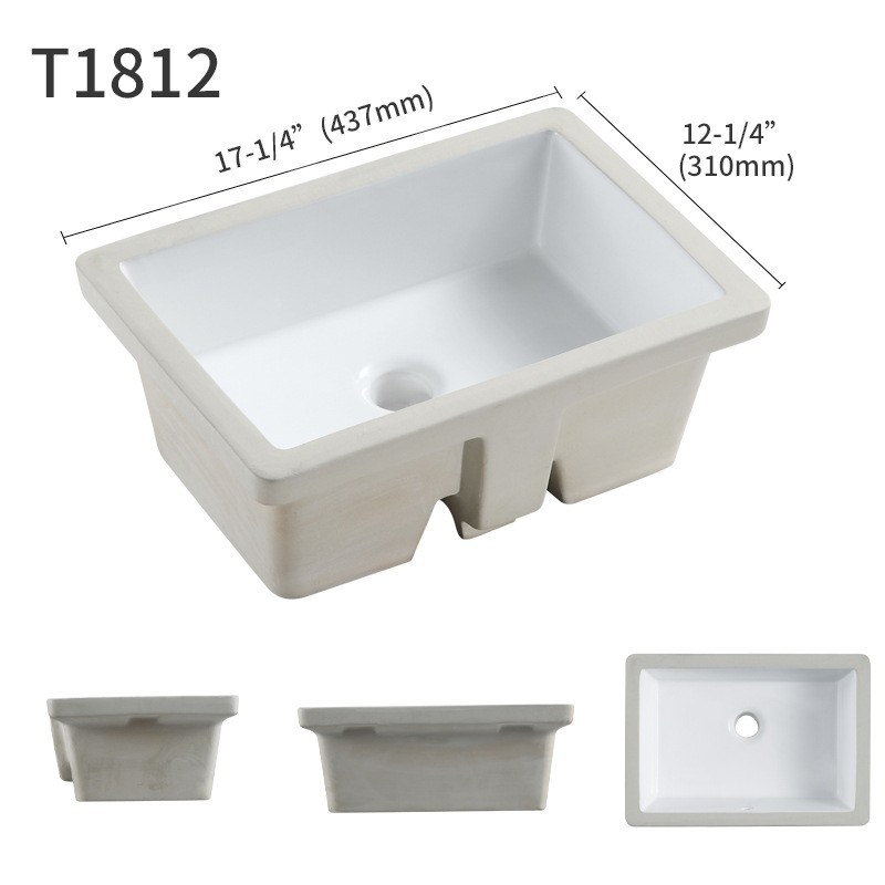 专业生产 陶瓷台下盆洗手盆加深嵌入式面盆洗脸洗漱盆阳台洗漱盆图4