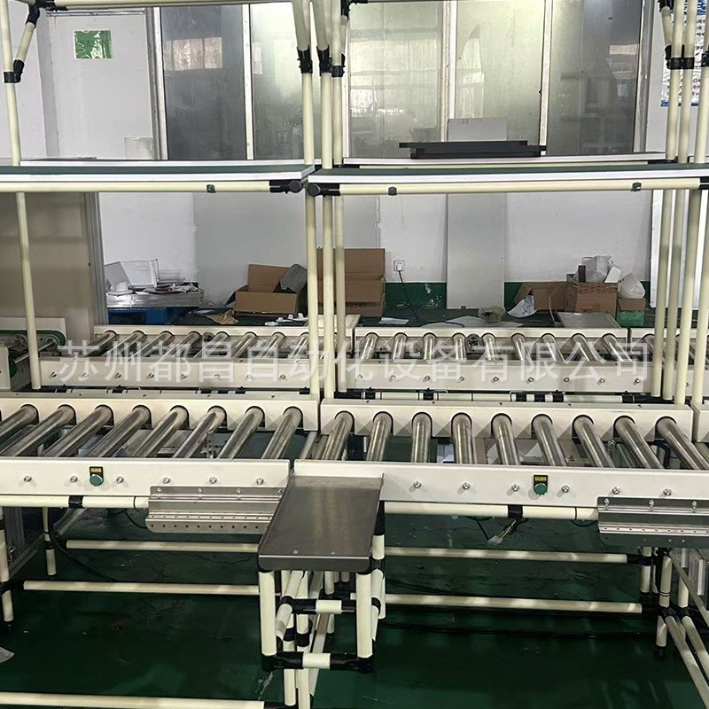 开槽滚筒输送线组装输送机组装装配工作台车间物流卸货回流生产线图2
