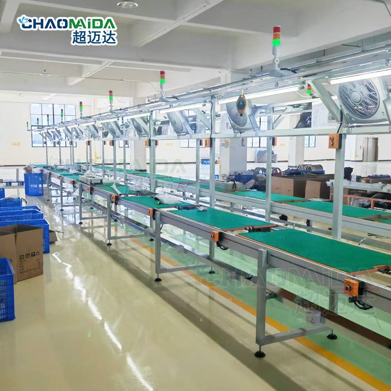 小家电倍速链流水线环形工装板传送带无人机自动化生产组装输送线图2