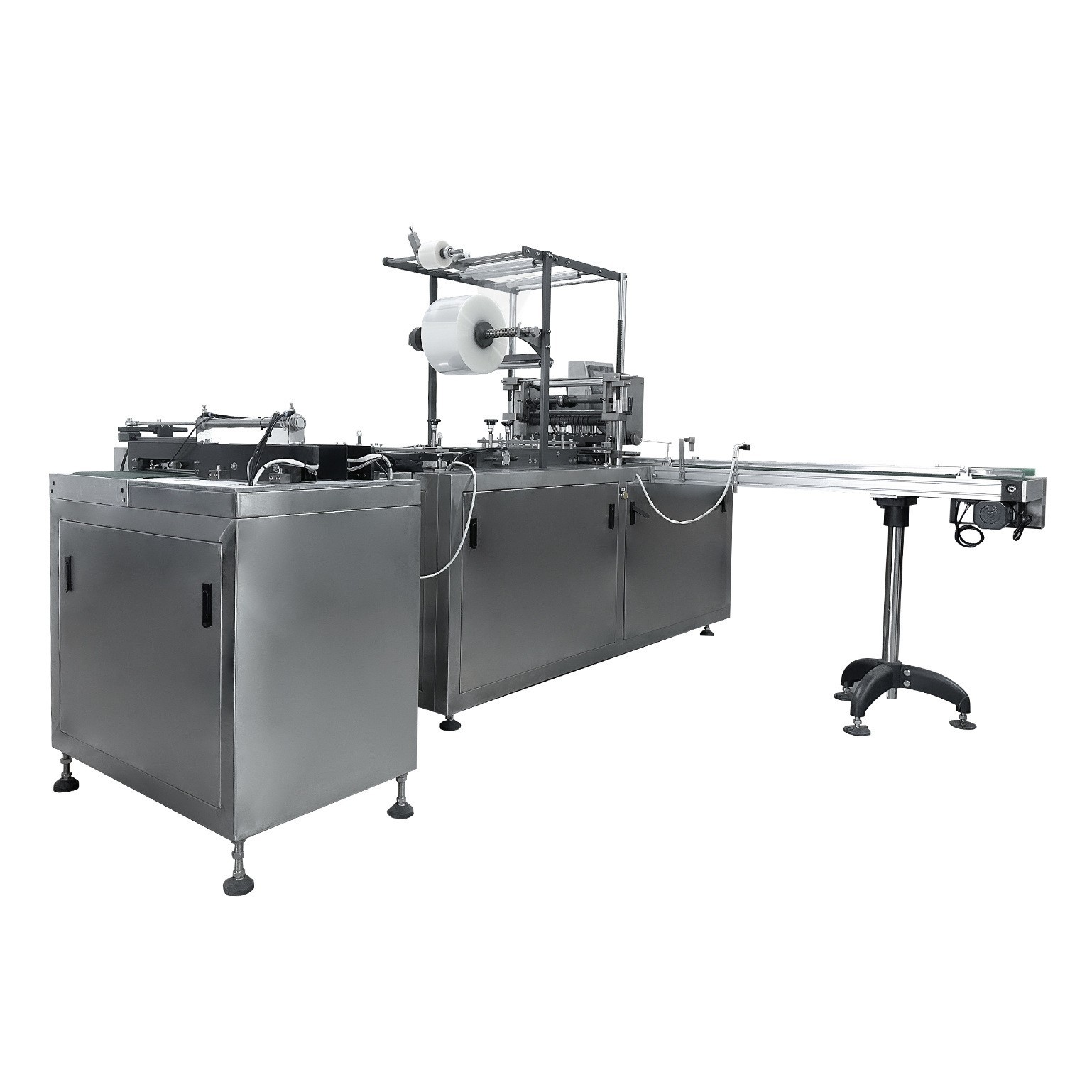 透明膜包装机 三维烟盒全自动透明膜化妆品包装机扑克平推包膜机图5