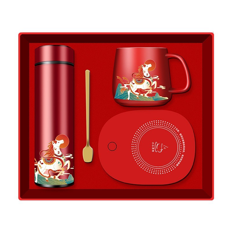 马年商务礼品套装恒温暖暖杯伴手礼实用年会礼品定制logo送客户图3