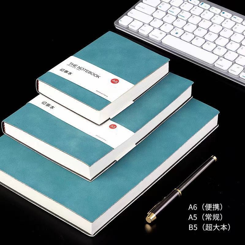 A5空白简约羊巴皮笔记本定制商务记事本工作会议b5双面可印logo图3