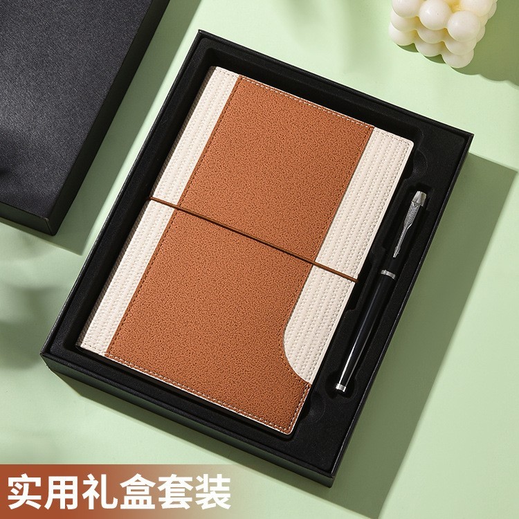 A5拼接笔记本定制松紧带商务会议notebook记事本礼盒计划本可印LOGO图4