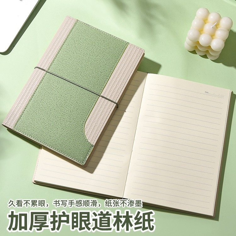 A5拼接笔记本定制松紧带商务会议notebook记事本礼盒计划本可印LOGO图2