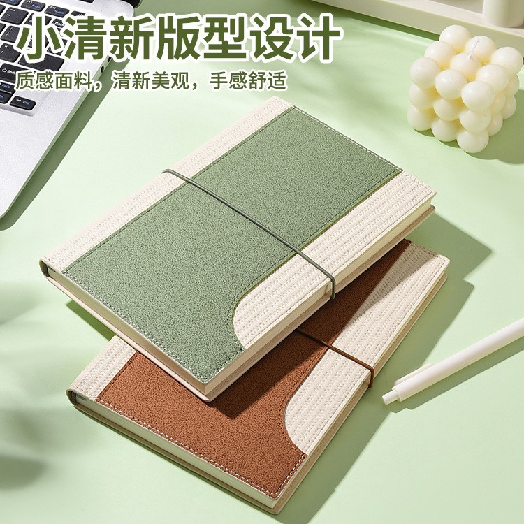 A5拼接笔记本定制松紧带商务会议notebook记事本礼盒计划本可印LOGO图3