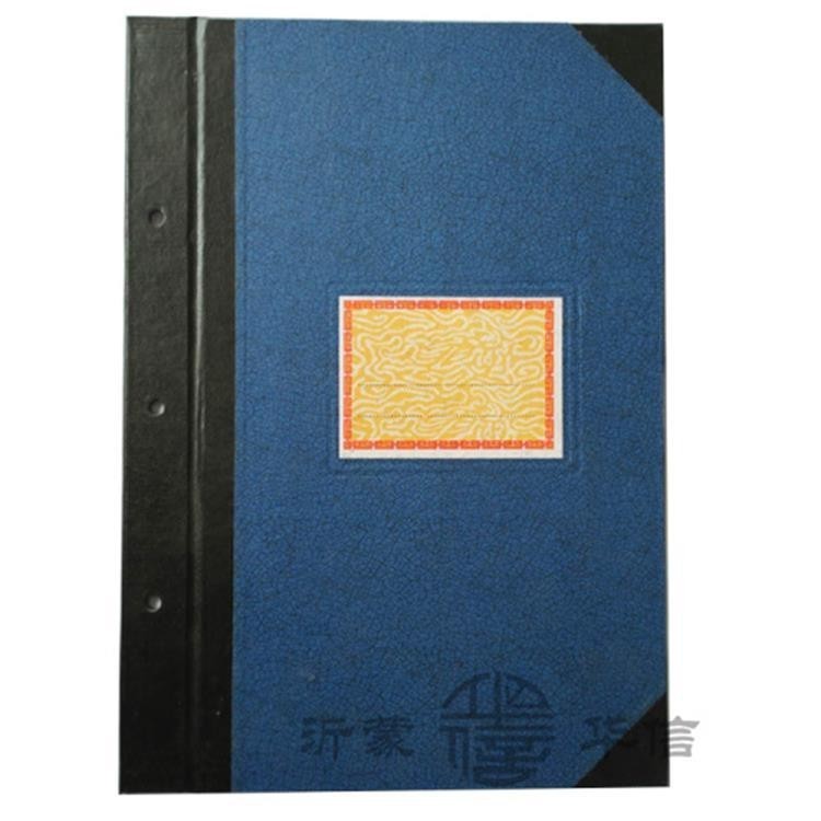 定制6开甲式三眼彩色漆纸面帐皮活页明细帐封面漆布封皮竖式帐夹图3