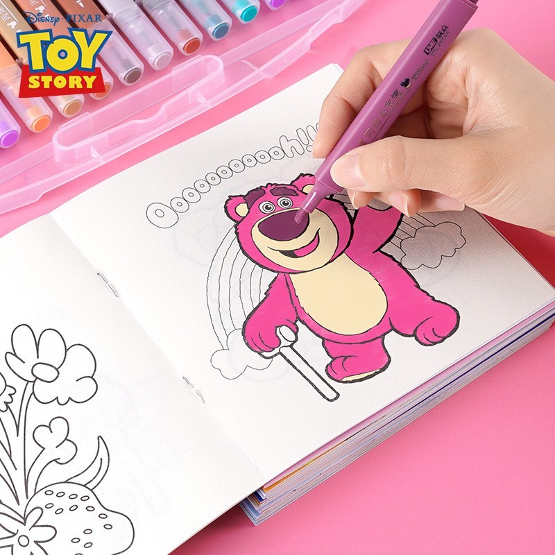 迪士尼女孩涂色本美术启蒙画画本卡通图画本填色本绘画涂鸦本图4