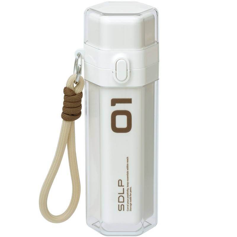 胶囊笔盒收纳塑料钢笔收纳按扣式收纳盒多功能文具盒带挂绳装笔盒图5