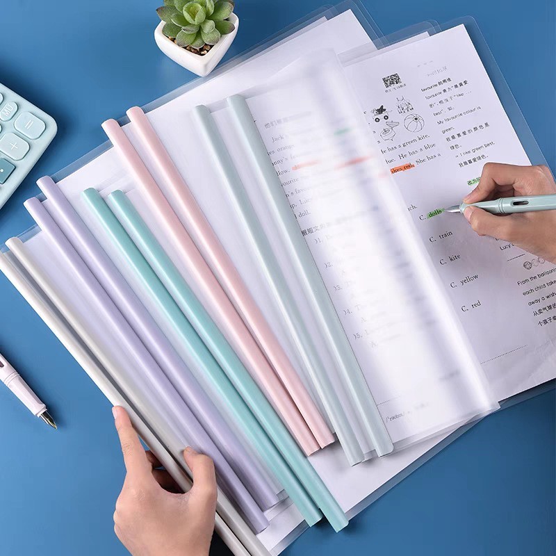 a4资料夹抽杆夹拉杆夹横版文件夹水滴杆加厚大容量档案试卷夹书夹图2