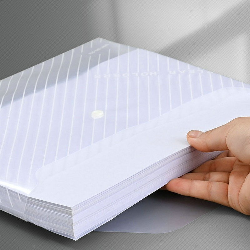 a4文件袋透明加厚大容量防水资料收纳袋按扣式学生试卷整理收纳袋图3