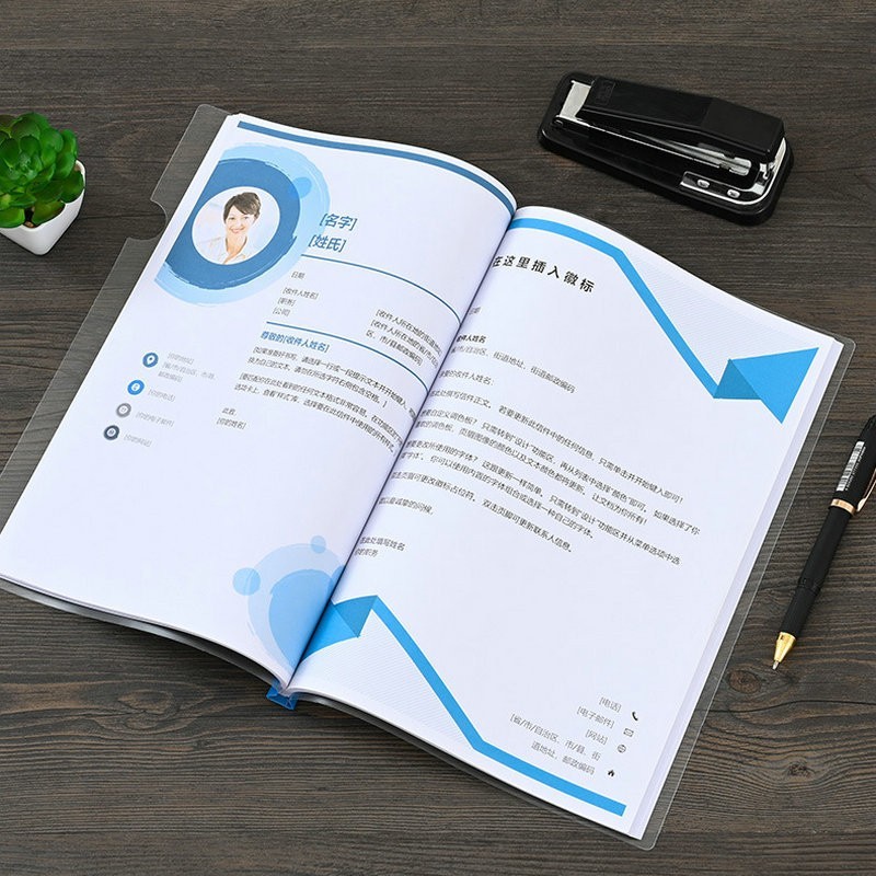 抽杆式透明文件夹A4档案夹办公收纳资料夹文具活页夹学生文具图2