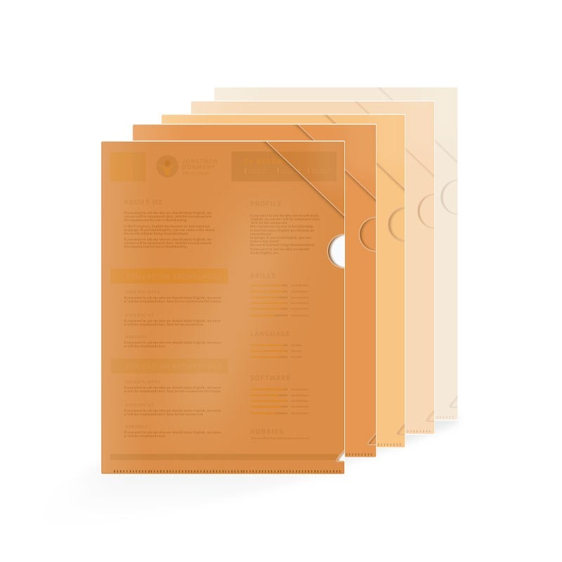 A4渐变单页文件夹试卷收纳袋透明插页L型防水单片夹a4收纳文件夹图5