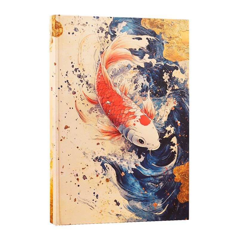 锦鲤系列文创盖章本定制优质特种纸国潮笔记本A5励志记事本图5