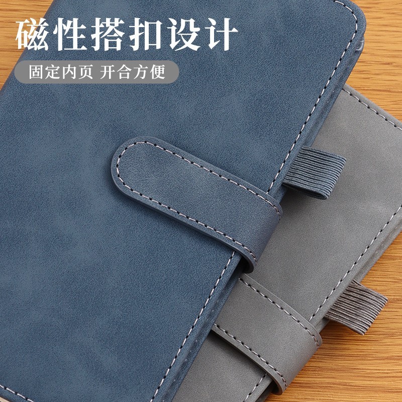 A6小本子定制加厚肤感皮面笔记本可印LOGO企业商务办公会议口袋本图4