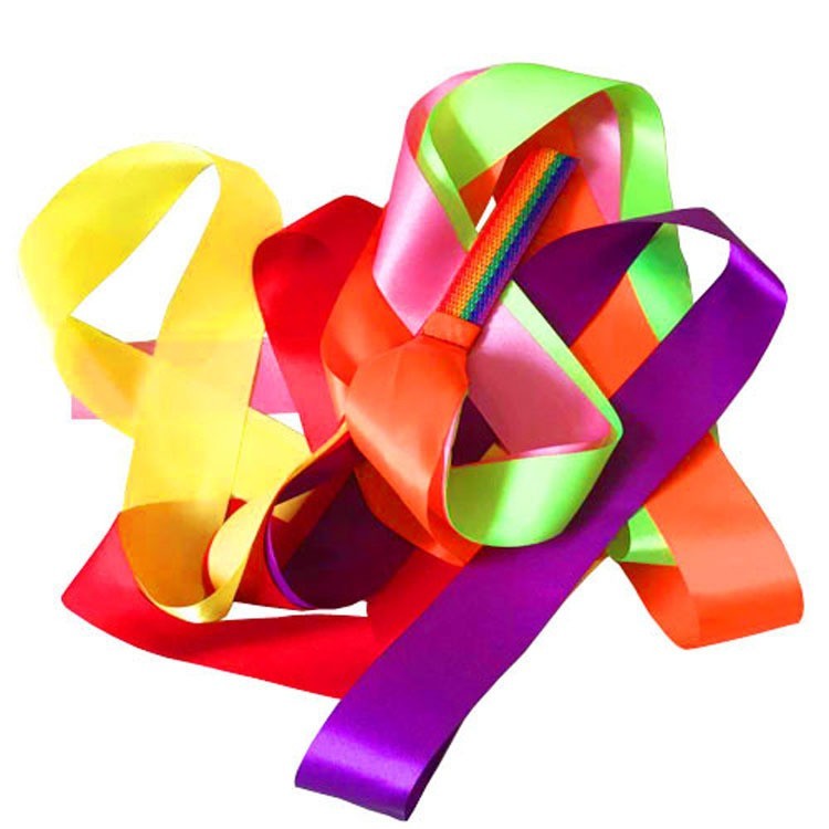 手腕彩虹飘带6色一米儿童玩具舞蹈彩带 飘带图3