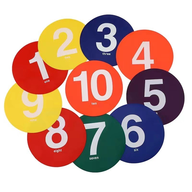 球训练标志碟 地标垫1-10平面数字平面标志碟目标垫TPR软飞盘图2