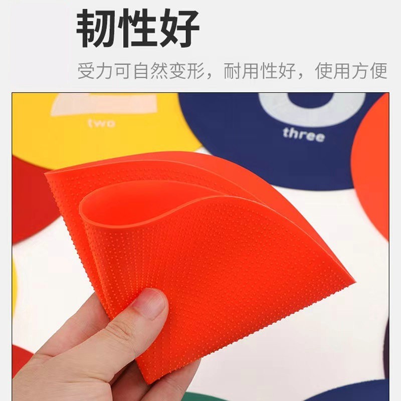 球训练标志碟 地标垫1-10平面数字平面标志碟目标垫TPR软飞盘图4