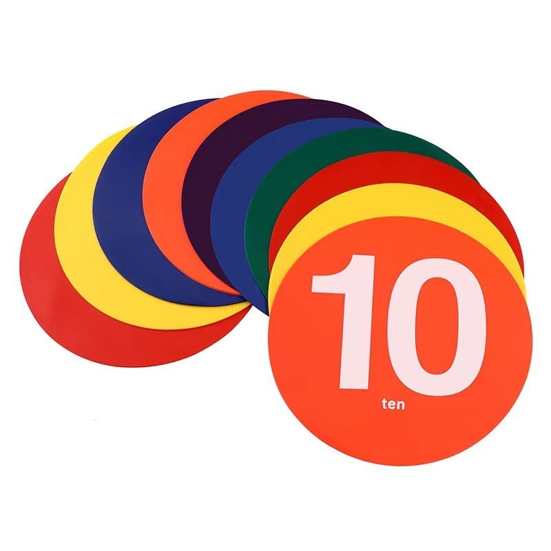 球训练标志碟 地标垫1-10平面数字平面标志碟目标垫TPR软飞盘图5