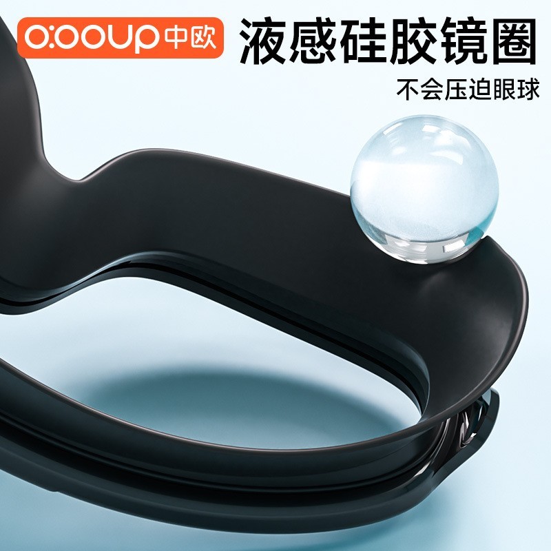 泳镜近视高清防雾防水男女士大框潜水游泳眼镜儿童护目镜泳帽套装图3