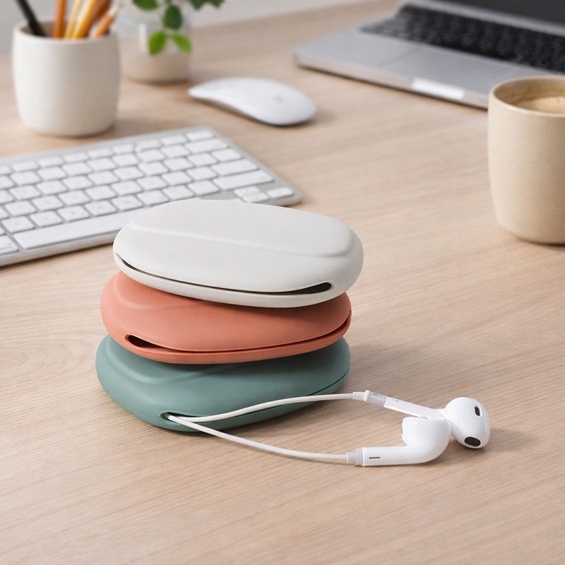 耳机数据线硅胶收纳包旅行外出便捷理线绕线器收纳盒放钥匙充电线图4