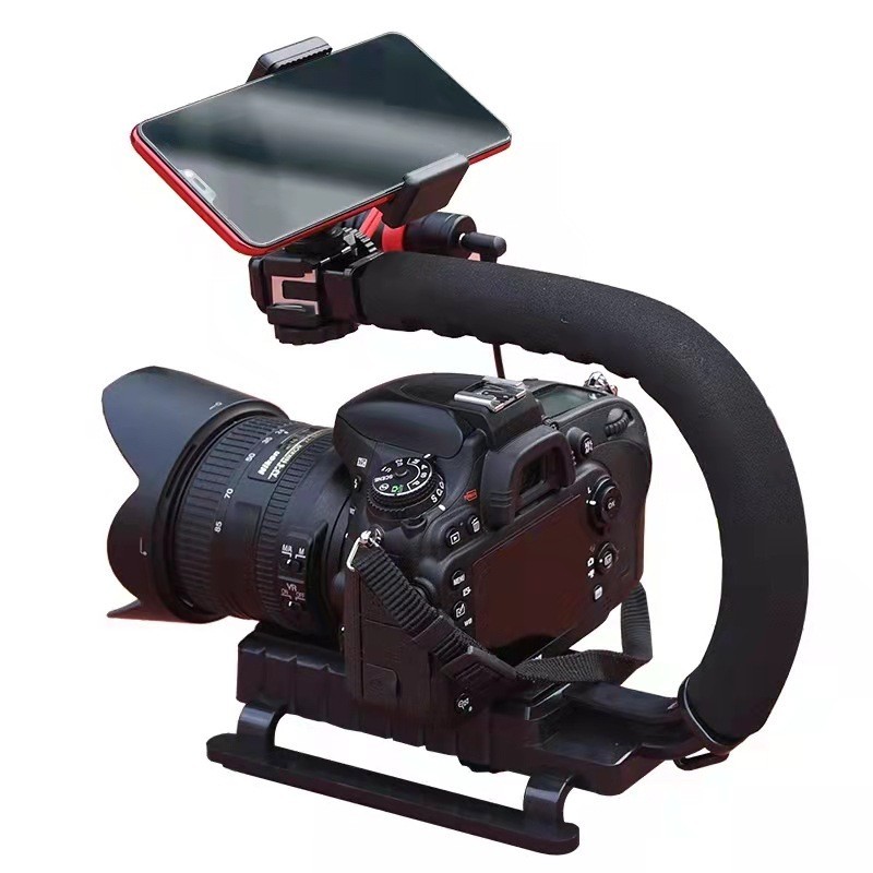 三热靴相机 单反相机支架 C型直播支架 DV摄影手机稳定器