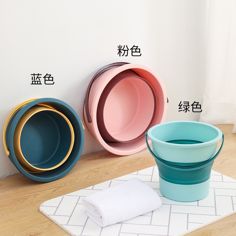 定制折叠水桶钓鱼桶便捷旅行手提折叠足浴桶家用桶提水桶车载水桶图3