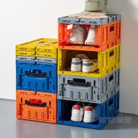 定制可折叠物流箱周转筐折叠式塑料周转框加厚多功能汽配运输箱