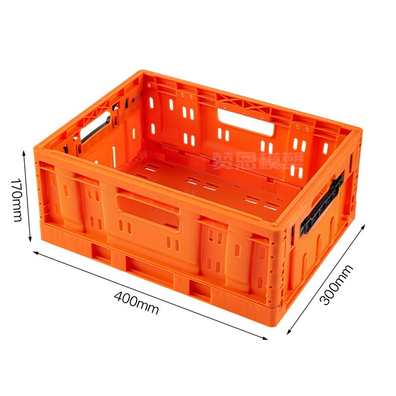 定制可折叠物流箱周转筐折叠式塑料周转框加厚多功能汽配运输箱图3