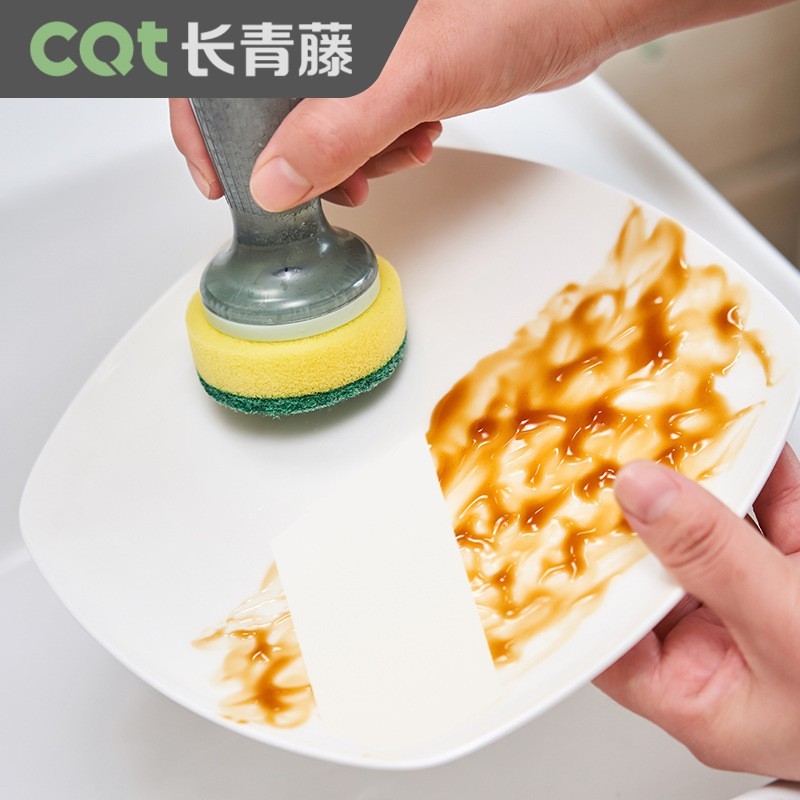 洗锅刷塑料多功能厨房缝隙清洁长柄刷跨境专供洗碗刷刷锅刷子图4