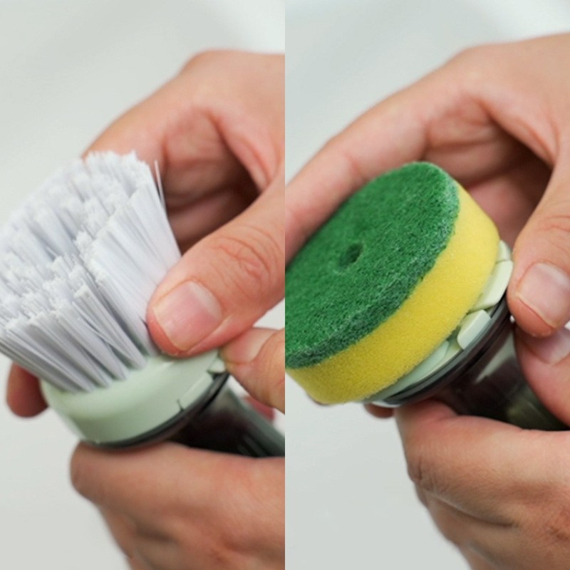 加液洗锅刷厨房长柄刷塑料清洁洗碗刷百洁布刷锅神器厨房用品刷子图3