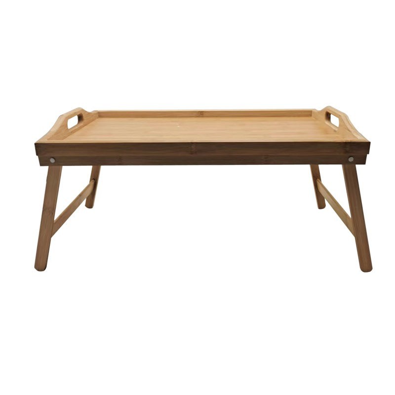 竹制带脚早餐盘折叠式餐盘家用置物收纳盘提手批发楠竹托盘带脚木图3