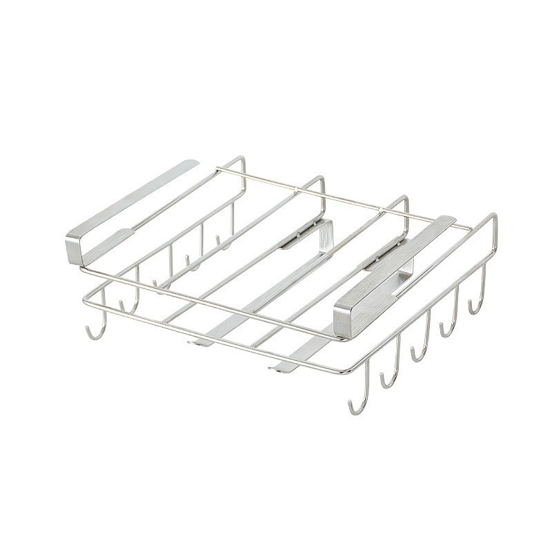 厨房锅铲勺子铲子置物架不锈钢家用收纳锅铲挂架挂杆免打孔抹布架图3