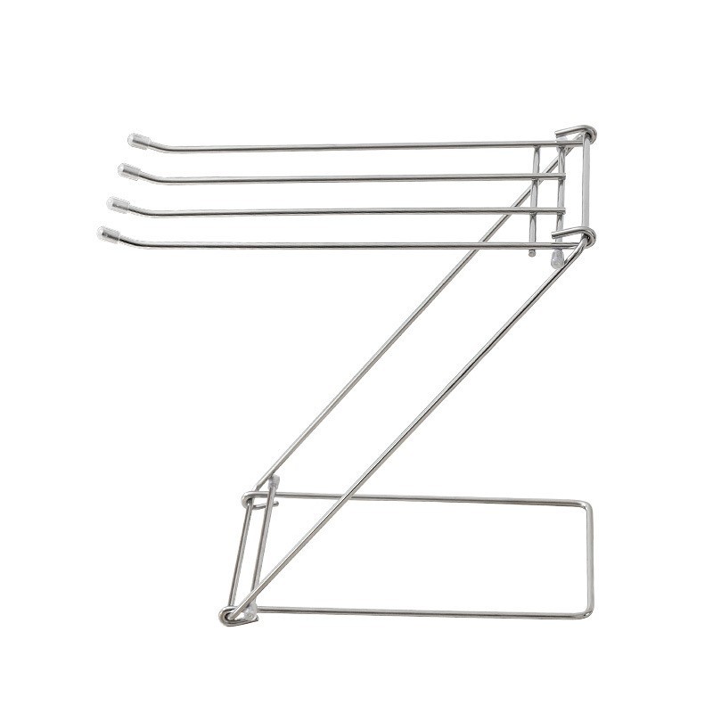 厨房不锈钢抹布架可折叠水槽台面洗碗布海绵置物架卫生间毛巾收纳图4