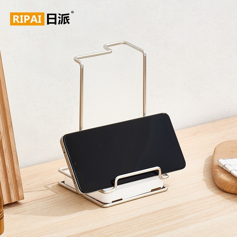 韩式家用厨房收纳置物架锅盖架锅铲饭勺架不锈钢多功能台面沥水架图2