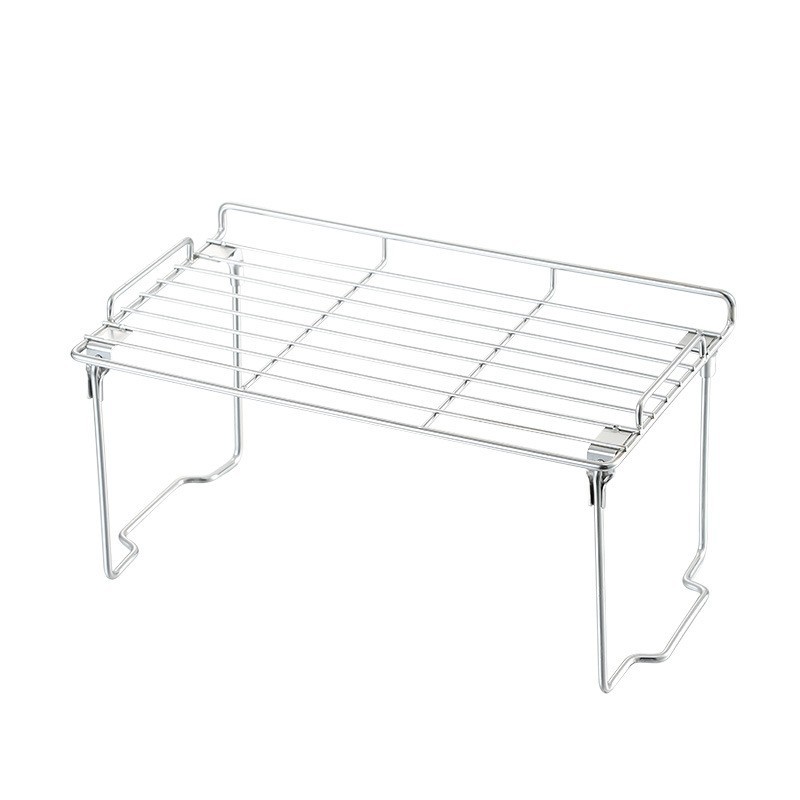 多功能可折叠置物架厨房加高不锈钢台面收纳架子调料架锅架图4