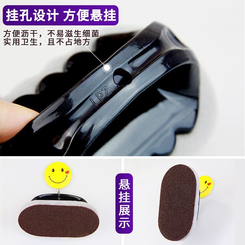 带手柄金刚砂海绵擦魔力擦厨房刷锅底刷子研磨除锈清洁刷刷锅神器图5