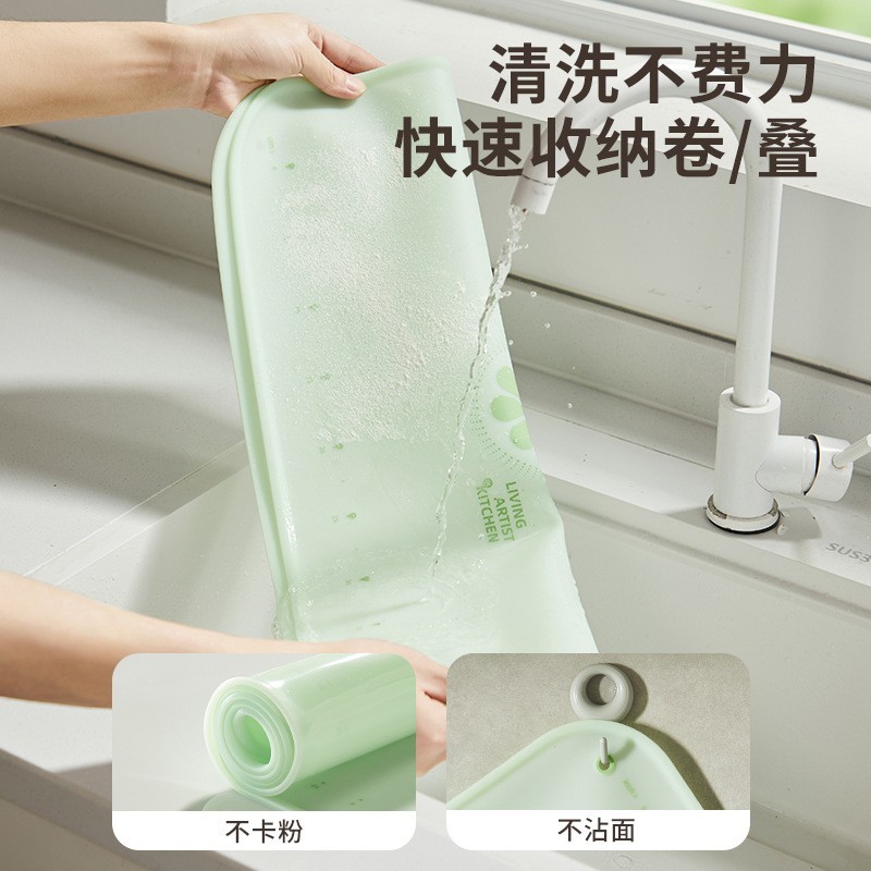 【定制】烘焙揉面垫厨房擀面杖硅胶面垫家用包子饺子和面垫食品级图3