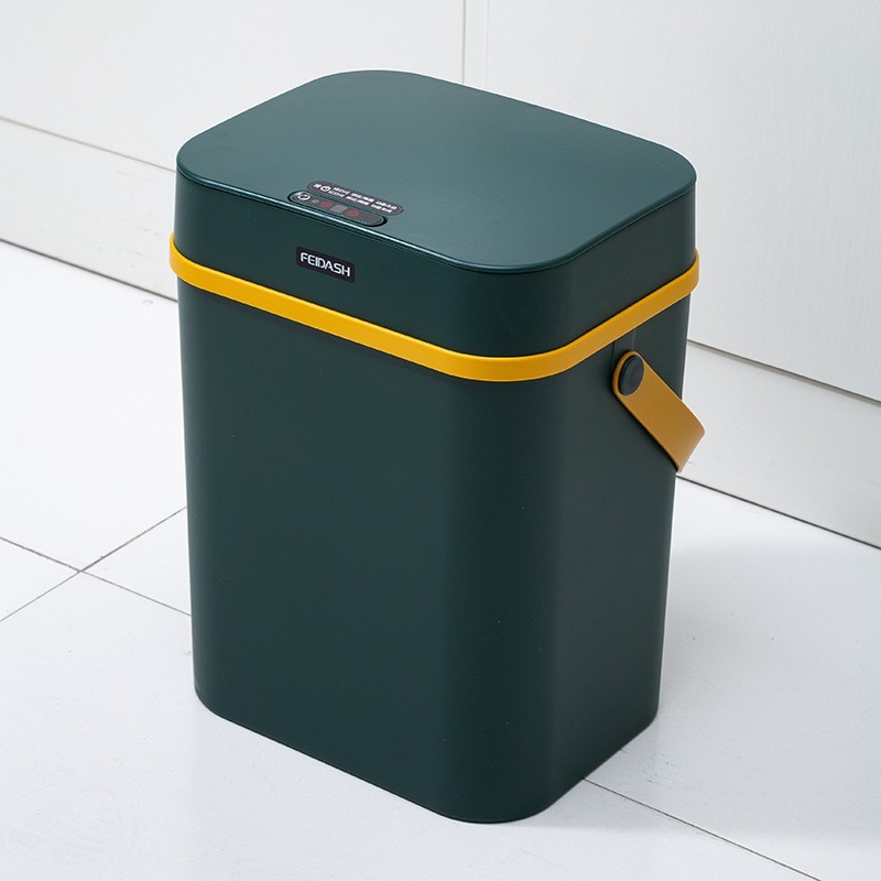 定制智能感应垃圾桶方形塑料家用彩色红外识别触碰感应卫生桶图4